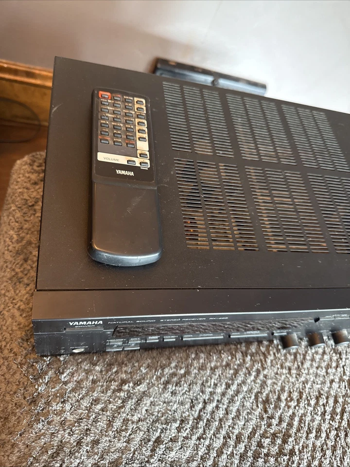 Receptor de Audio y Video Estéreo Yamaha RX-485 De Colección Negro ¡Con Control Remoto Probado! Foto 2 de 4