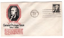 #1053 Hamilton Liberty $5 FDC 1956 - C. Stephen Anderson Unaddressed