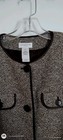 Liz Claiborne Blazer Womens Sz 10 Wool Tweed Collarless Lined Buttons/PocketsNEW — photo 2