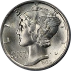 1938-P Mercury Dime PCGS MS66 Blazing White Gem Superb Eye Appeal