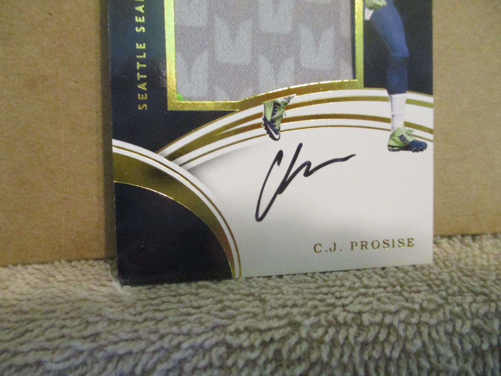 2016 PANINI IMMACULATE C.J. PROSISE #CP RC ROOKIE JUMBO PATCH ON CARD AUTO 17/49 view 6