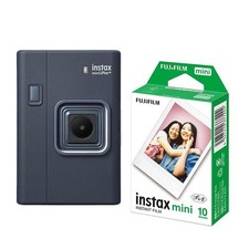 FUJIFILM instax mini LiPlay Blue Hybrid Instant Camera w/ Film Set