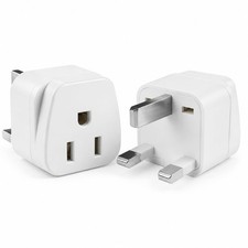 US to UK Plug Adapter, 2 Pack Type G Travel Adapter