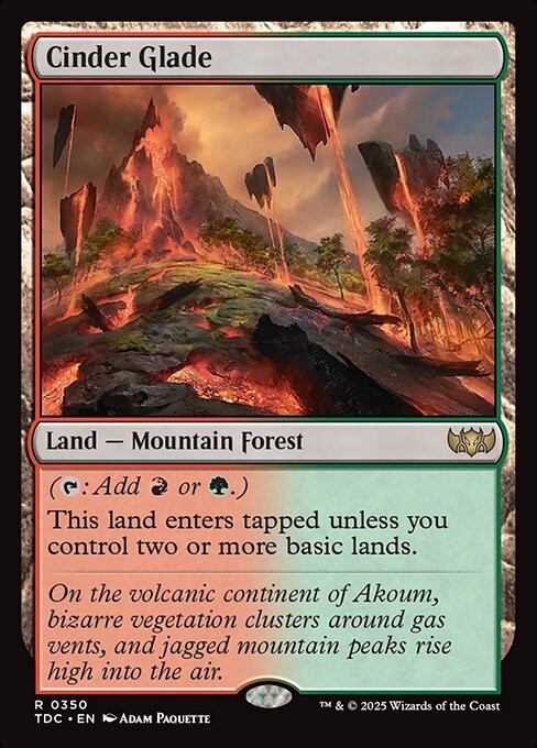 Cinder Glade 350 R Normal TDC MTG NM