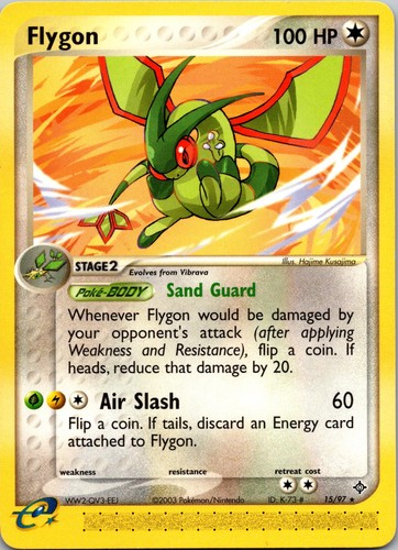 Flygon 15/97 Rare Dragon Pokemon Near Mint