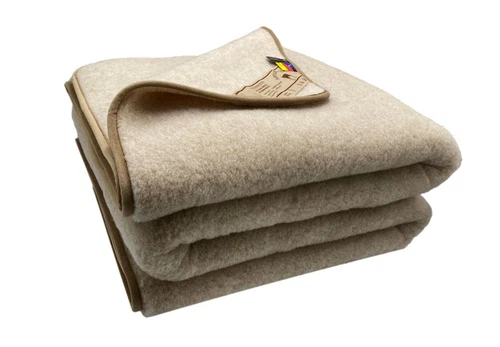 Wolldecke Lama Alpaca 20% Alpaca Wolle 80% Merino Wolle, Schurwolldecke (180x... - Bild 1 von 6