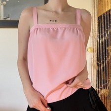 Vintage 1960s Janine Pink Babydoll Camisole Top Lingerie Size S