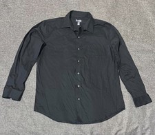Van Heusen Men's L 16-16 1/2 Black Long Sleeve Shirt