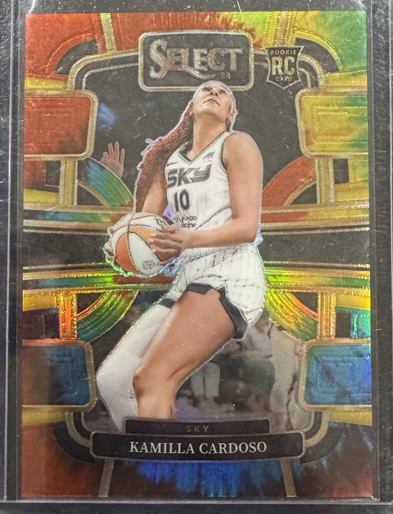 2024 Select WNBA Kamilla Cardoso Tie Dye Concourse /25 SSP Rookie Chicago Sky