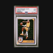 Panini NBA Hoops 2022-23 LeBron James #170 Winter PSA 9 Los Angeles Lakers