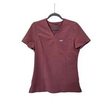Figs Catarina Technical Collection Dusty Pink V-Neck Scrub Top, Women's XS