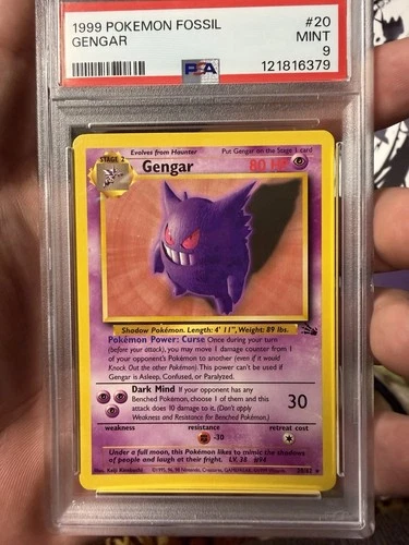 Pokemon TCG Gengar 20/62 Fossil Holo Unlimited Edition PSA 9 1999 English