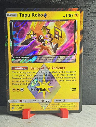 Tapu Koko ◇ 51/181 Prism Star Rare Team Up Pokemon Holo Near Mint