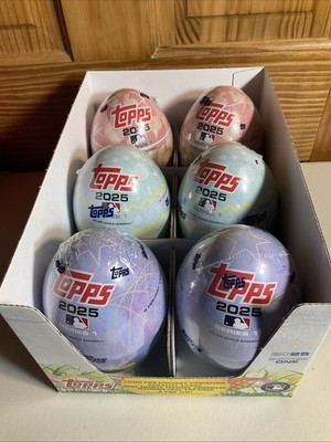 2025 TOPPS BASEBALL SERIES 1 EASTER HOLIDAY TIN CASE OF 6 SEALED EGGS UNOPENED