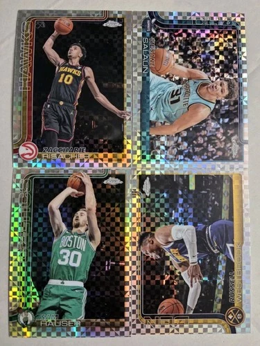 2025-26 Topps Chrome NBA Basketball Checkerboard Refractor (Lot of 17 Cards)