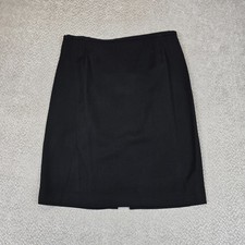 ARMANI COLLEZIONI Black Wool Straight Pencil Skirt Italy Women Size US 12 NEW