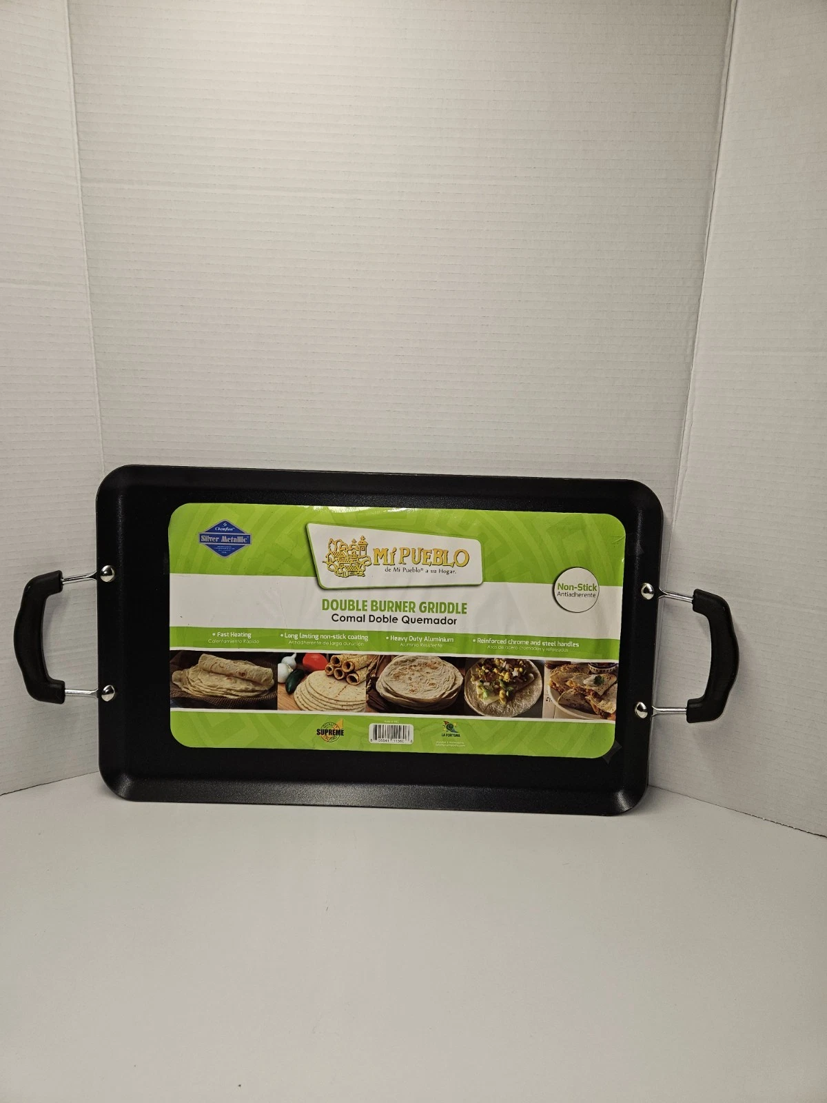 Mi Pueblo Double Burner Griddle Comal Double Quemador 19"x11.5"
