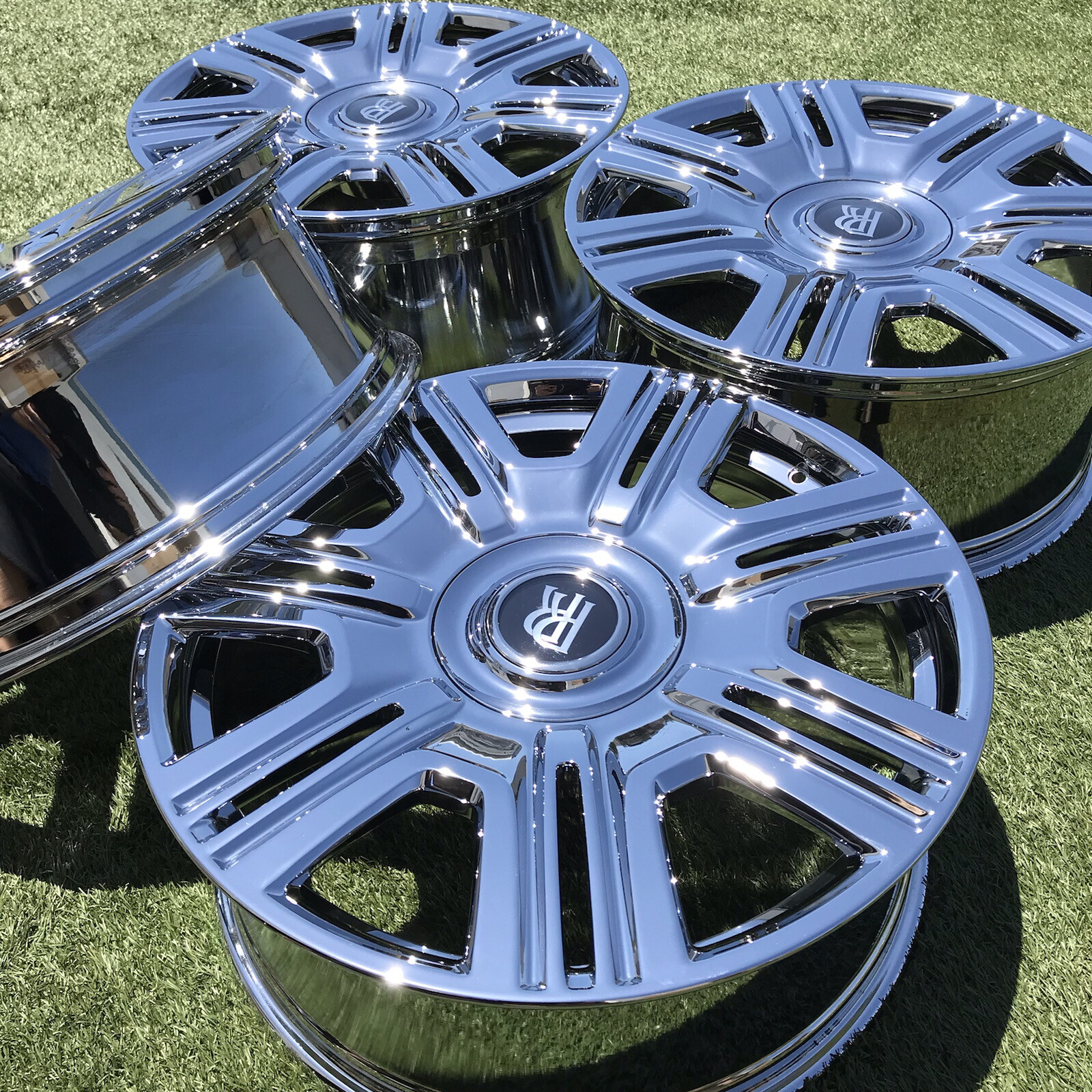 22" ROLLS ROYCE CULLINAN RIMS CHROME RARE SET OEM FACTORY WHEELS STOCK GENUINE 