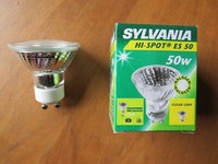 Sylvania Hi Spot Es 50 50W Halopar 16 GU10 Flood 25º Warm White Dimmbar 2500H