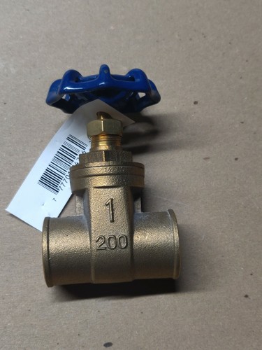 1 Inch C x C Brass Gate Valve 200 WOG BMI #14206
