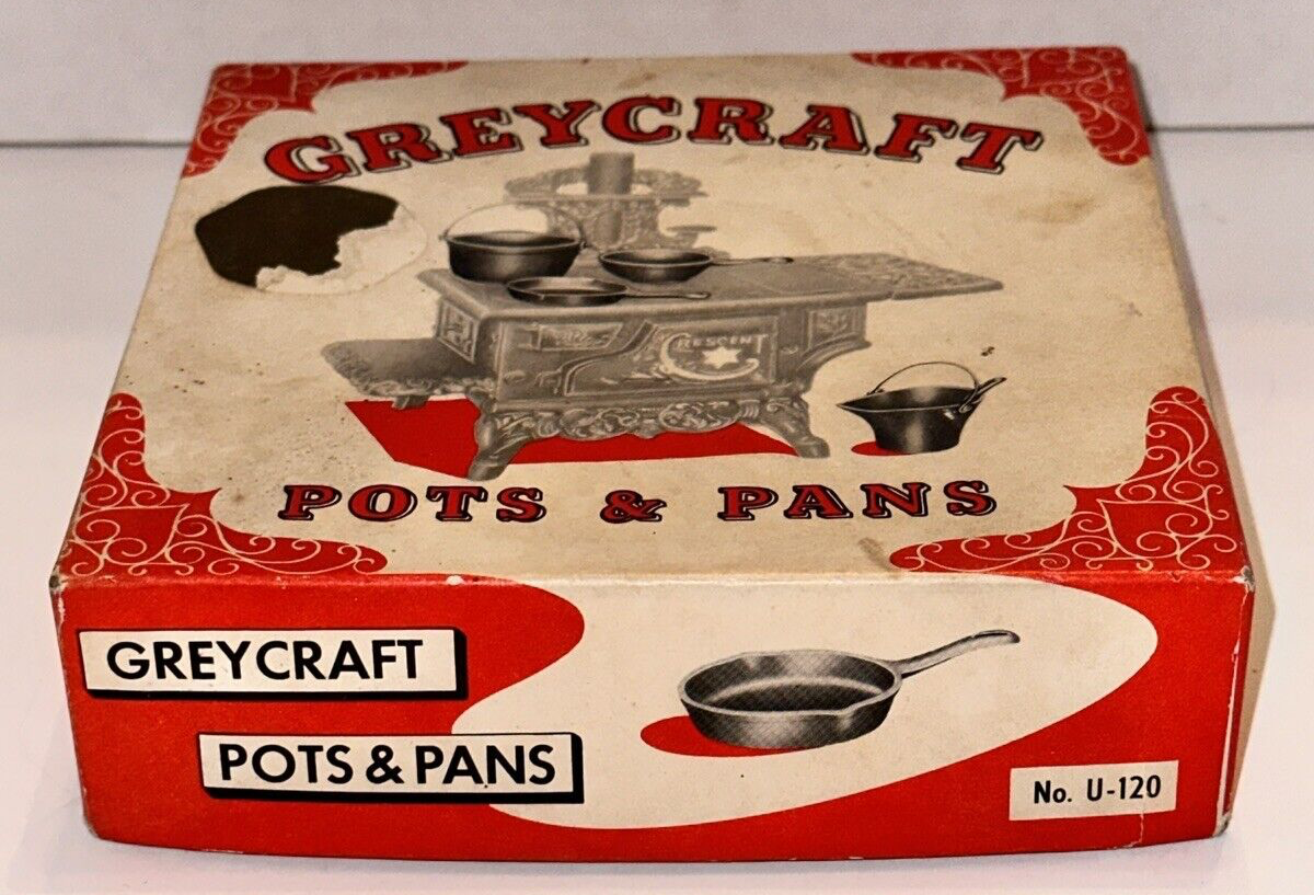 Greycraft Miniature Cast Iron Pots & Pans 5 Piece U120 Grey Iron