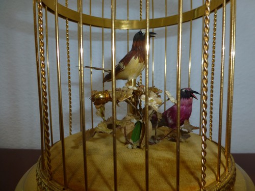 EXC Vintage Swiss Reuge Singing Bird Cage Gold Gilt Cage (Watch The Video) - 第 11/15 張圖片