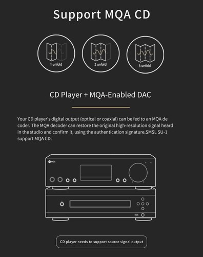 Black MQA CD Player with USB DAC AKM AK4493S High Resolution Audio Support - Picture 5 of 8