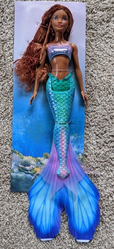 Disney Live Action Little Mermaid 2023 Ariel Barbie Doll Halle Bailey - Picture 2 of 4