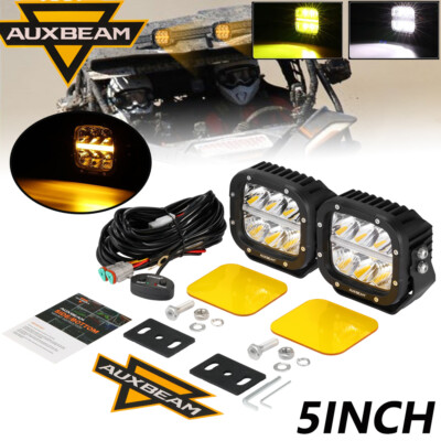 AUXBEAM 5'' 480W LED Work Lights Driving Strip SUV Offroad Trucks Boat Marine 12V