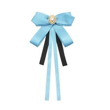 Womens Bow Ties Clip on Bow Ties Pre Tied Bowtie for Women Girls Ribbon Rhine...