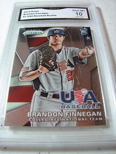 BRANDON FINNEGAN ROYALS 2015 PRIZM USA BASEBALL COLLEGIATE RC # 1 GRADED 10