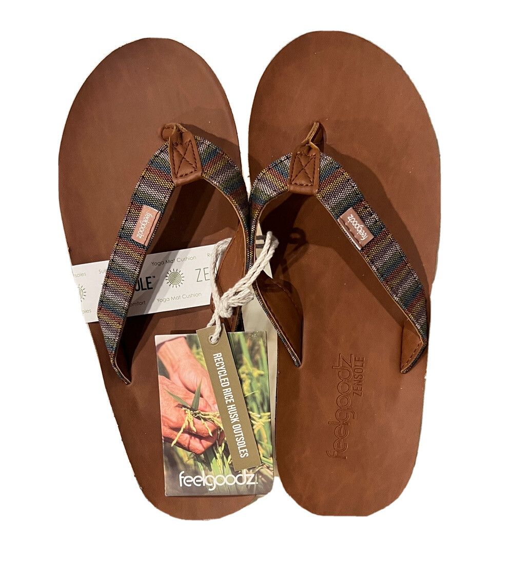 Feelgoodz Zensole™ Vistas Jungle Women's Flip Flops Size 7, 100