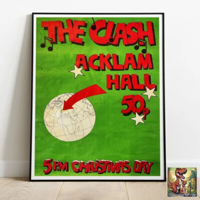 P-REX "The Clash - 1979 Christmas Day Acklam Hall poster tour concerti dal vivo: 30""x24"