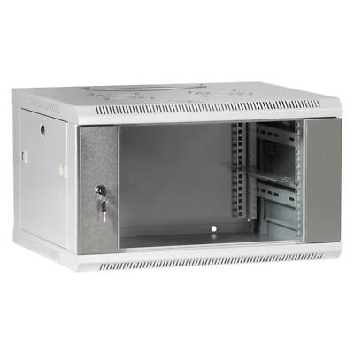 19'' Wandgehäuse Netzwerkschrank Serverschrank 6HE Tiefe 500mm grau ProfiPatch