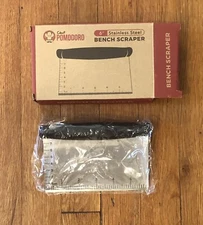chef pomodoro 6” stainless steel bench scraper
