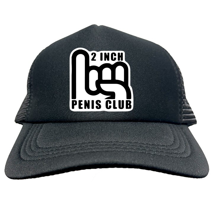 TWO INCH PENIS CLUB Trucker Cap Foam Baseball Cap Hat Logo Mesh