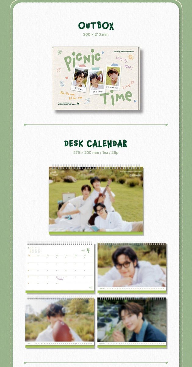 B1A4 - 2025 SEASON'S GREETINGS [Picnic Time] K-Pop Diary Calendar