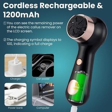 Electric Foot File Callus Remover - Professional Pedicure Tool for Dead Skin New