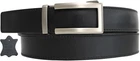 Genuine Leather Ratchet Dress Belt with Automatic Sliding Buckle 41028
