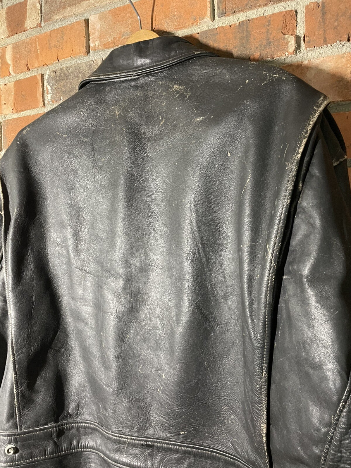 Vintage Schott Leather Jacket Men Xl Perfecto Steerhide Black Talon Fur Lined