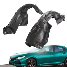 Front Driver & Passenger Side Inner Fender Liner Set For Honda Civic 2016-2018