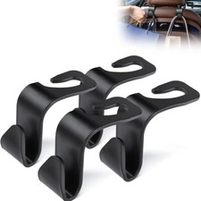 4pcs Car Seat Back Headrest Hooks Hanger Holder Hook For Bag Purse Cloth Grocery