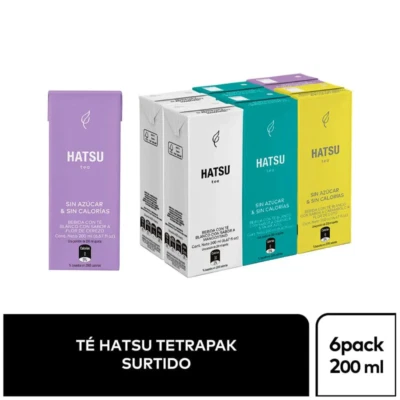 Colombian Hatsu Assorted Tea Tetrapack x6 units x200ml. TE HATSU SURTIDO