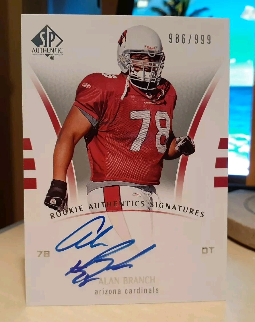 2007 SP Authentic 986/999 Alan Branch #232 Rookie Auto MICHIGAN