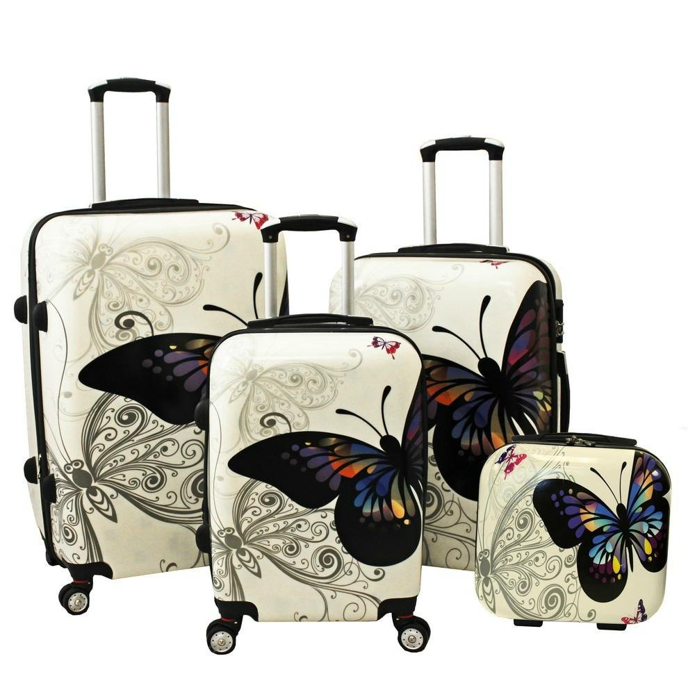 butterfly suitcase set