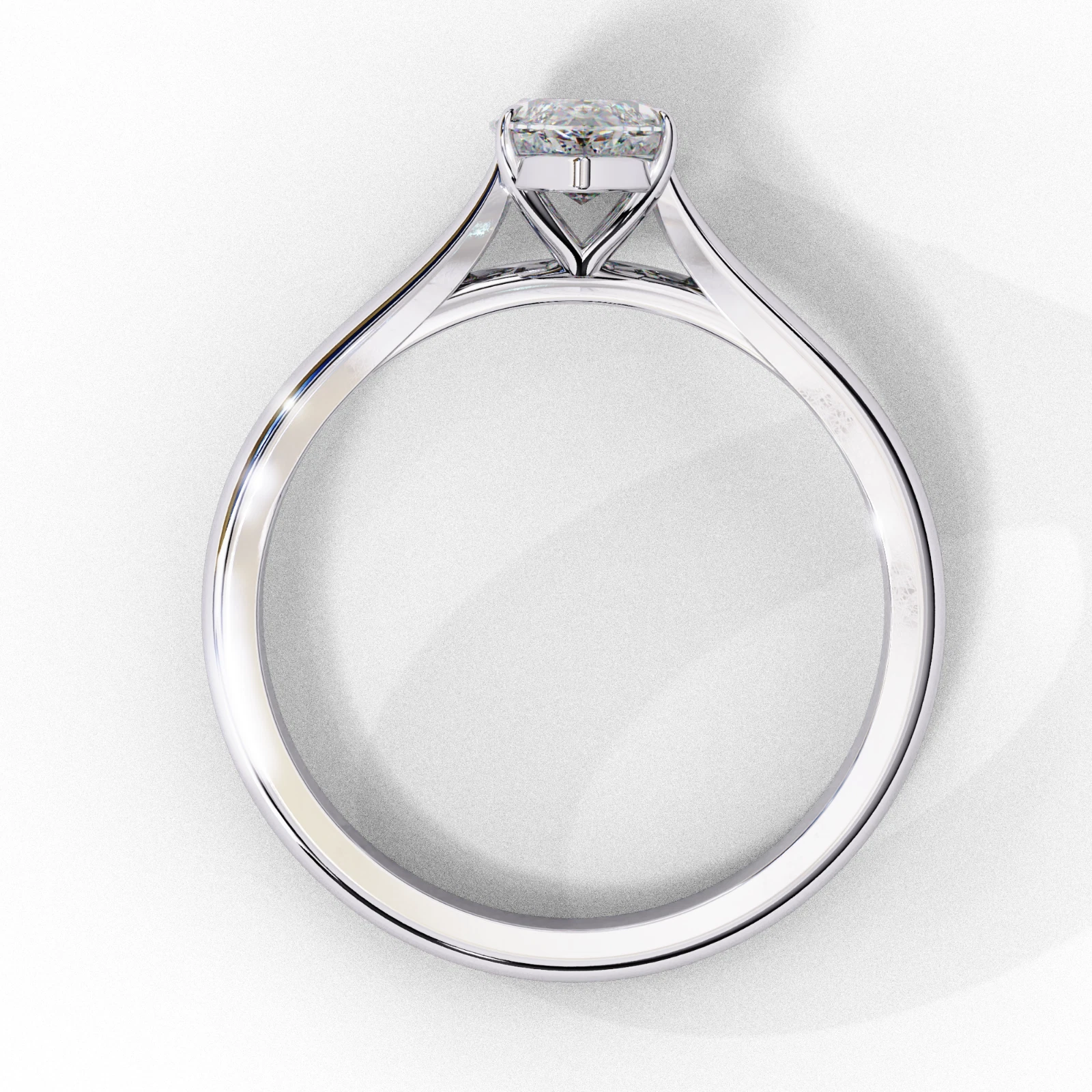 0.82 Ct F VS1 Marquise Lab Grown Diamond Ring IGI Certified 14k White Gold image-4