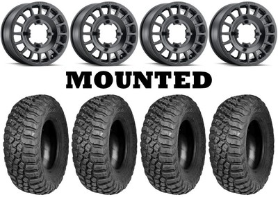 Kit 4 BFGoodrich Mud Terrain KM3 30x10-14 on 407 Bead Grip Matte Black CAN