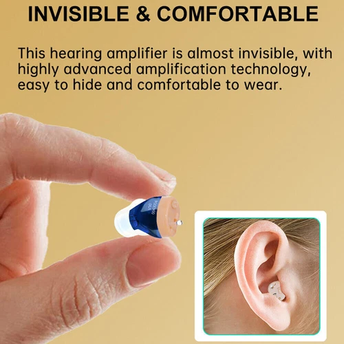 1 Pair Rechargeable Digital Hearing Aids In-Ear Invisible Sound Voice Amplifier - Picture 9 of 15