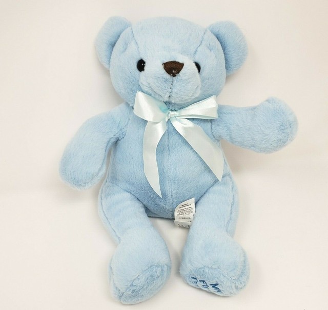 13" TOYS R US 2016 BABY BLUE MY FIRST TEDDY BEAR W BOW STUFFED ANIMAL PLUSH TOY eBay