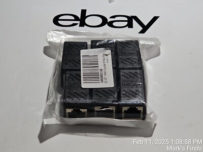 RJ45 Coupler 6 Pack Cat8 Cat7 Cat6 Cat5E Female to Female Ethernet Adapter Black